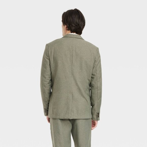 Houston White Adult Textured Blazer Dark Green Small - Picture 3 of 9